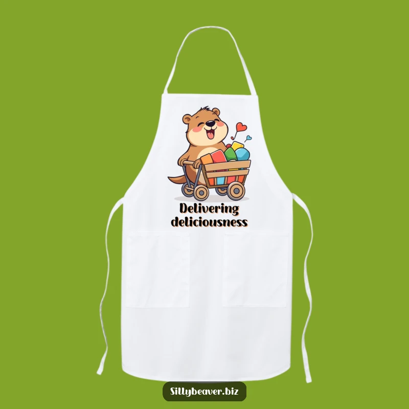 Funny Beaver Creative Apron: Cook with Color and Joy, Great Kitchen Gift