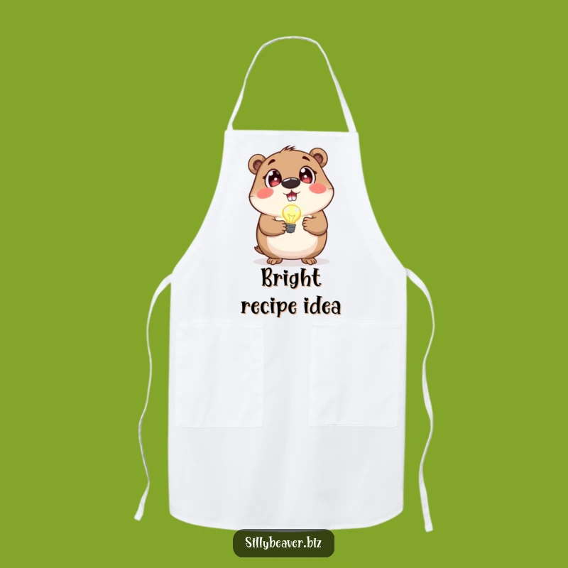 Funny Beaver Idea Apron: Cook Up Bright Ideas, Perfect Kitchen Gift