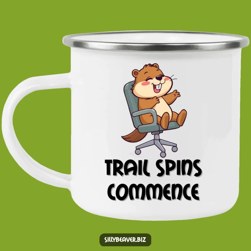 Funny Beaver Camping Mug: Spin into Adventure, Work Hard