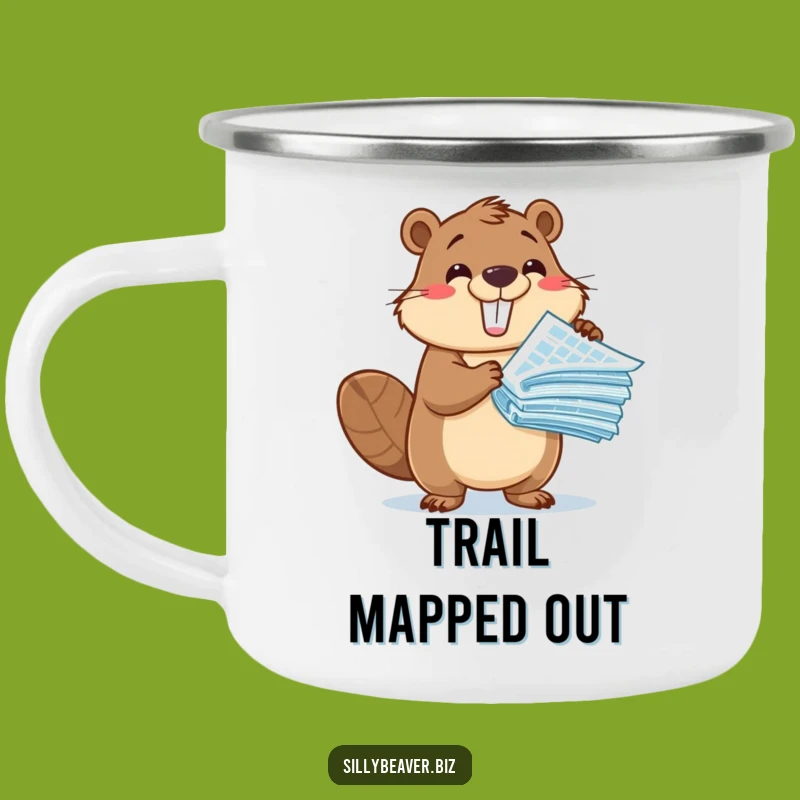 Funny Beaver Blueprint Camping Mug: Outdoor Architect Beaver Mug, Gift