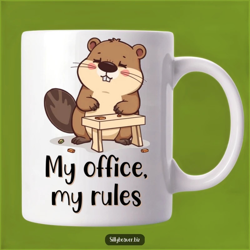 Funny Beaver Builder Mug: Determined Desk Procrastination Humor, Perfect Gift