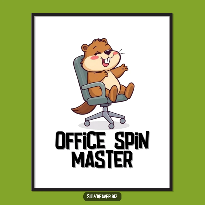 Funny Beaver Digital Print: Instant Office Humor Art