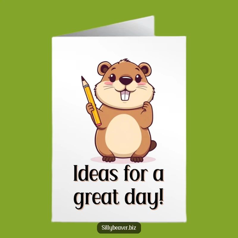 Free Printable Birthday Card: Inspired Beaver Artist, Funny Downloadable Greeting