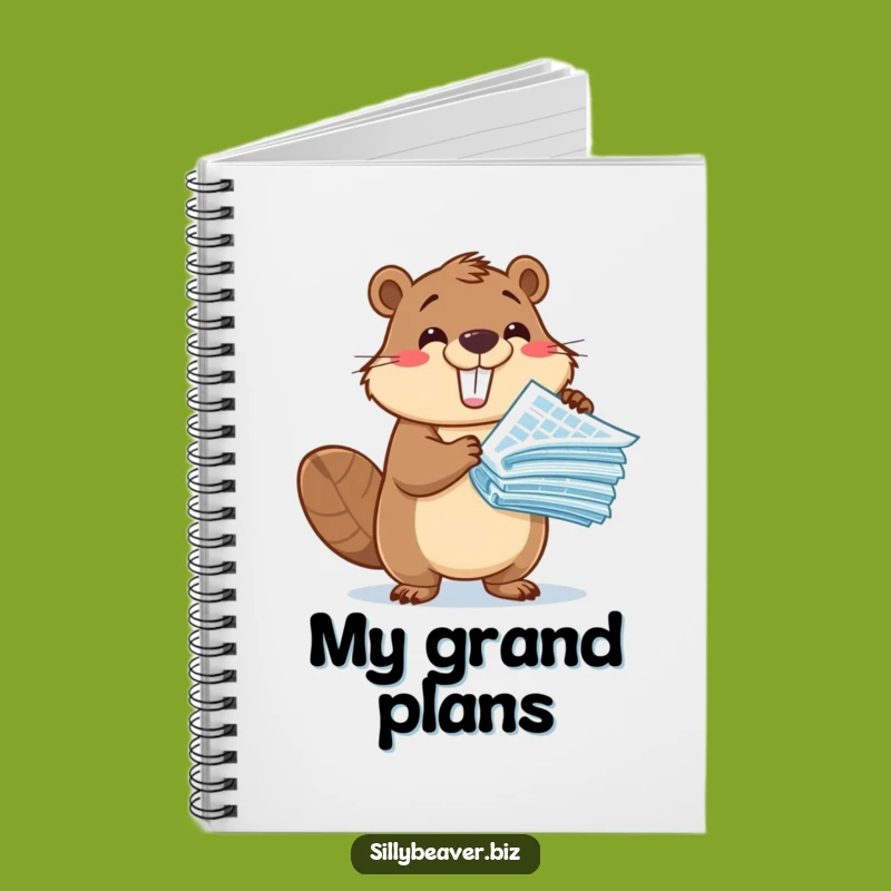 Funny Beaver Blueprint Notebook: Architect Beaver Journal for Plans, Gift Idea